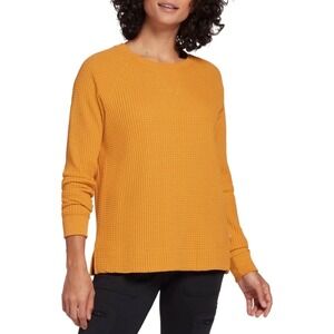 The North Face Long Sleeve Thermal Shirt. Cotton. Yellow. Women's Size Small.